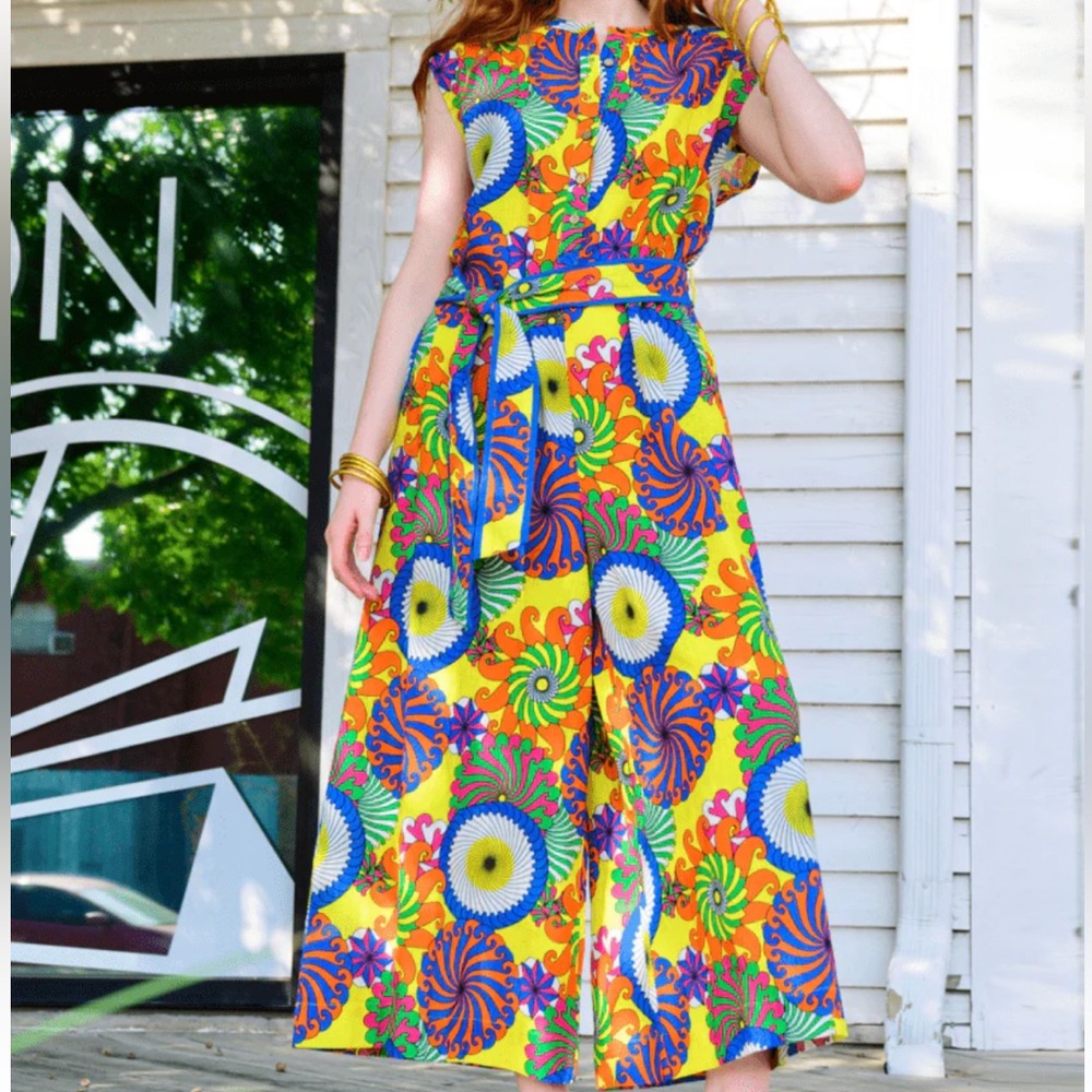 NWT Uncle Frank Colorful Floral Jumpsuit
